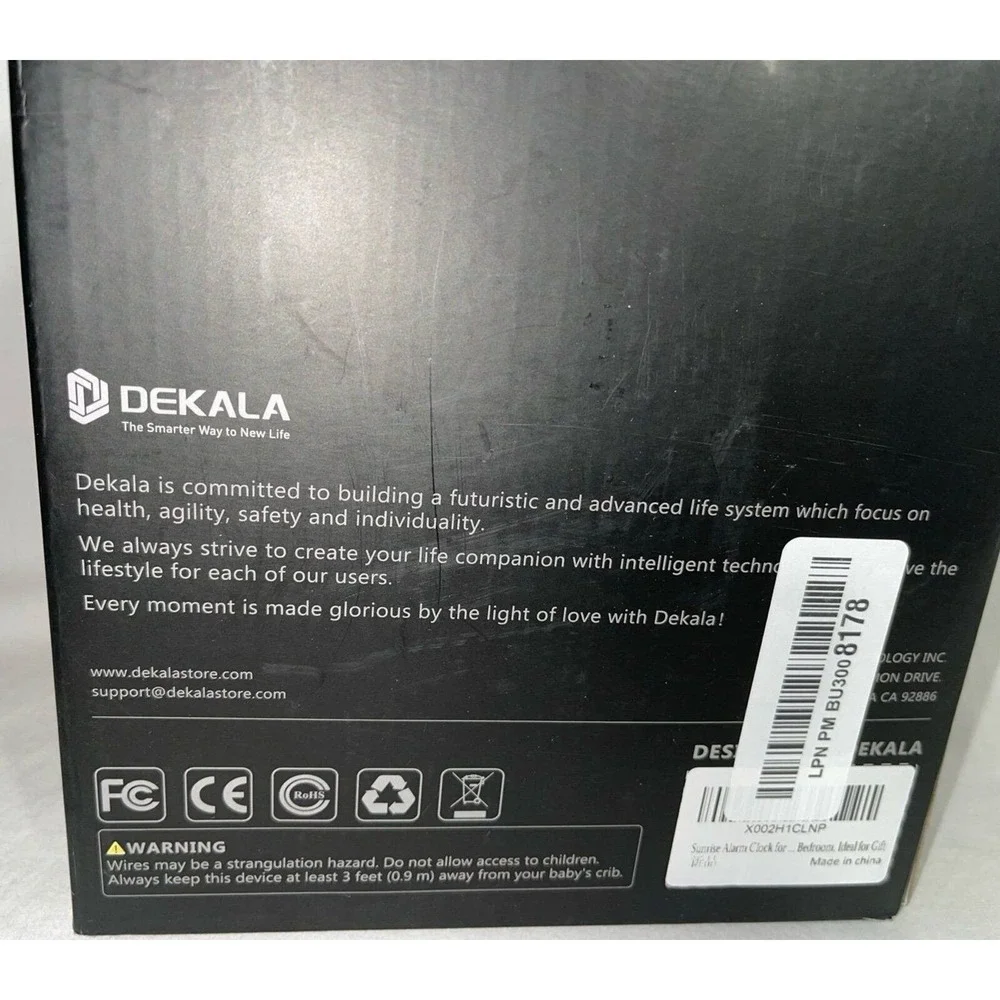 Dekala Sunrise Alarm Clock Wake Up Light FM Radio Nature Sounds